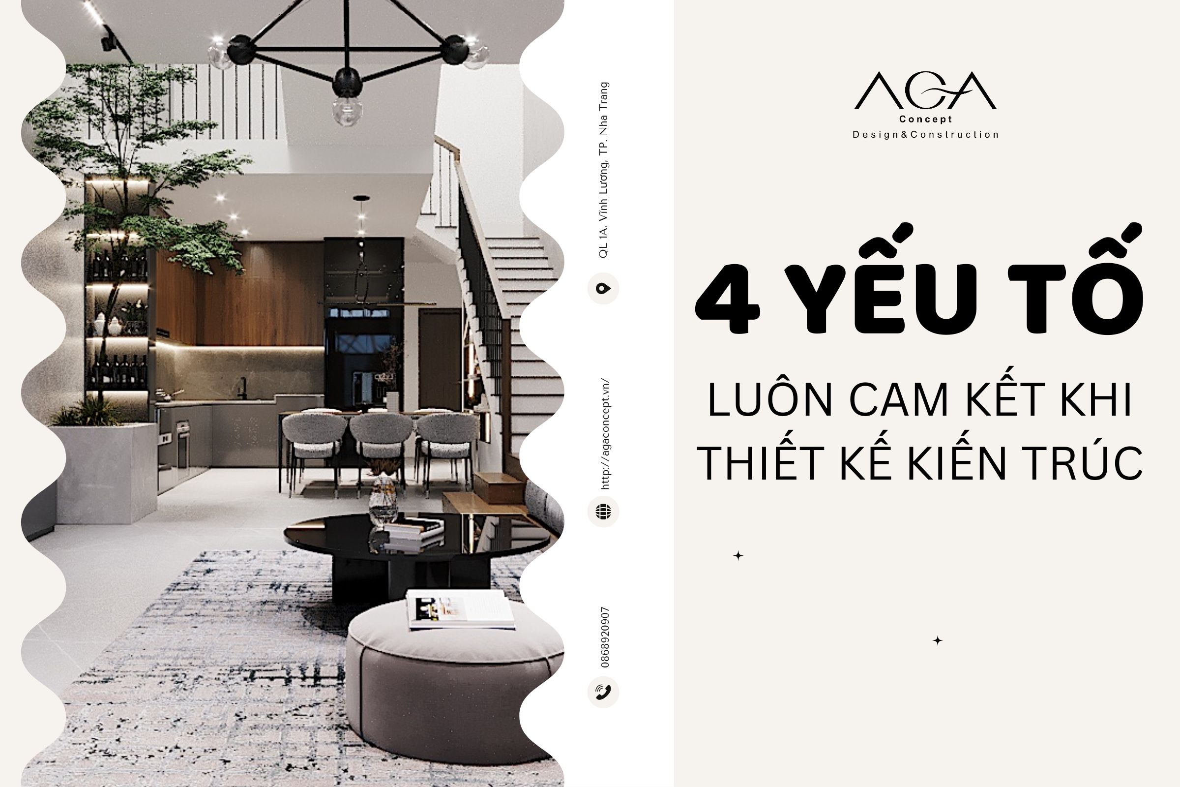 4 yếu tố Aga Concept luôn cam kết khi thiết kế kiến trúc